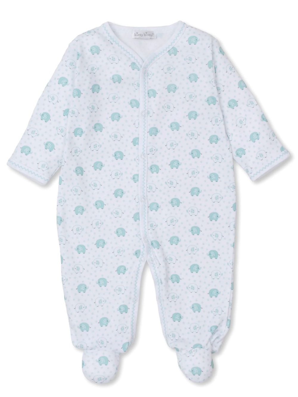 KISSY KISSY Starstruck Elephants Footie in Pima Cotton - NB